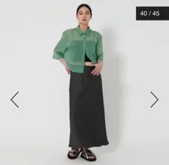 BEAUTY&YOUTH サテンフレアスカート Lサイズのサムネイル
