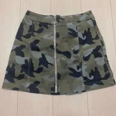 h&m 迷彩 ミニスカート
