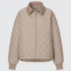 ユニクロC パフテックブルゾン ベージュ L