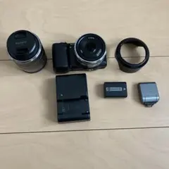 SONY NEX6 ミラーレスカメラ レンズ:55-210mm 純正ストラップ付 SONY NEX6 ミラーレスカメラ レンズ:55-210mm 純正ストラップ付 - メルカリ