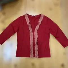PS Paul Smith Women フリルカーディガン レッドのサムネイル