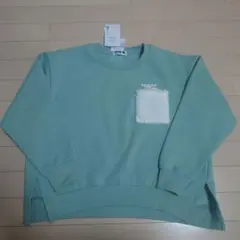 【新品タグ付き】moz ミントグリーン トレーナー ポケット付き