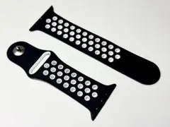 ☆アップルウォッチ スポーツバンド ブラック/ホワイト S-M☆