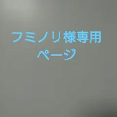 フミノリ様専用ページ