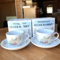 新品Wedgwood ピーターラビット カップ&ソーサーセット 2点セット
