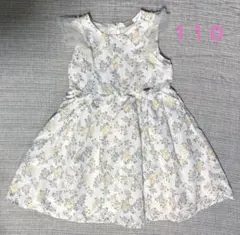 プティマイン　ジャンパースカート　白　110 レース