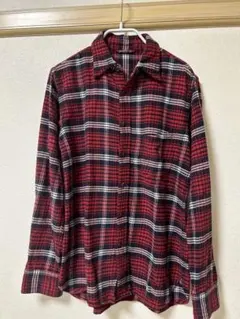 45R チェック柄 長袖ネルシャツ レッド系のサムネイル