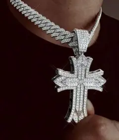 マイアミキューバンネックレス チェーン 海外ラッパー シルバーuk ドリル