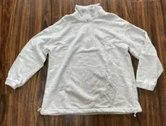 NICE CLAUP グレー ハーフジップ スウェット