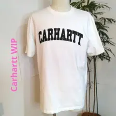 ​【美品】カーハートWIP カレッジロゴ Tシャツ ホワイト Lサイズのサムネイル
