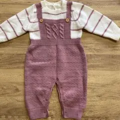 SHEINストライプニットロンパース