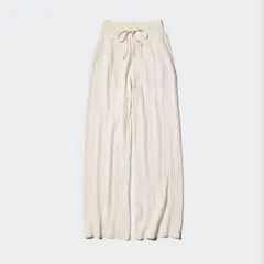 【UNIQLO】ユニクロ　ウォッシャブルニットケーブルパンツ/丈長め　XL