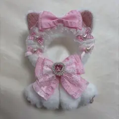 b.222 ぬい服 12cm ちびぐるみ 着ぐるみ おすわり ピンク悪魔狼セット