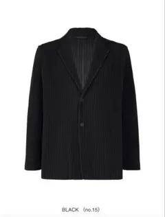 homme plisse basics ジップブルゾン オムプリッセ ブラック - メルカリ