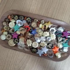 R@100g　アンティークカラー プラスチックレトロビーズ アソートセット 大人