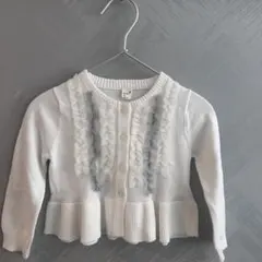 après les cours フリルカーディガン ホワイト