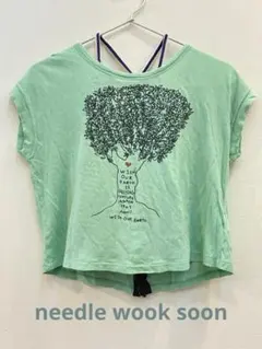 ニードルワークスーン　半袖 Tシャツ グリーン　NEEDLE WORK SOONのサムネイル