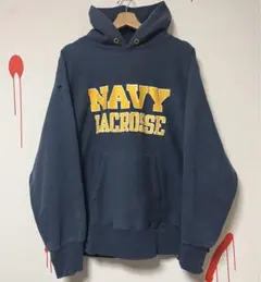 希少80s リバースウィーブ パーカーUS.NAVY LACROSSEスウェット