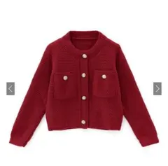 GRL ゴールドボタンショート丈ニットカーディガン【an1347］