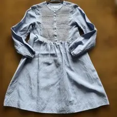 銀座サエグサ 刺繍入り長袖ワンピース 9A130cmのサムネイル
