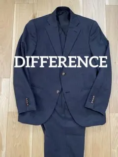 美品 DIFFERENCE スーツ セットアップ ネイビー チェック柄