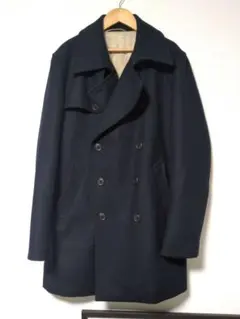 美品　トゥモローランド　ウール Pコート　中綿入り　メンズ　オンオフ兼用　日本製