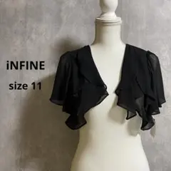 【新品タグ付】iNFINE フリル シフォン ボレロ 結婚式 二次会 パーティ