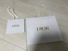 DIOR ショップ袋 大小セット ホワイト