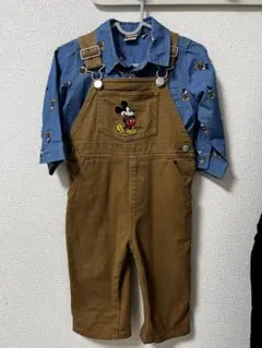 プティマイン　ミッキー　オーバーオール　80〜90