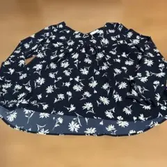 HK WORKS LONDON ネイビー フラワーブラウスのサムネイル