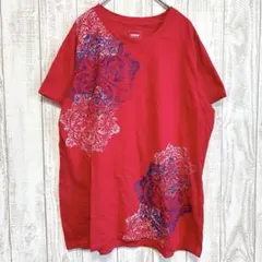 ソノマ アラベスク柄 クルーネック 半袖 Tシャツ L 赤 綿 ポリエステルのサムネイル