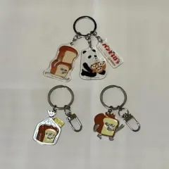 パンどろぼう メタルキーリング アクリルキーホルダー 3点セット