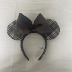 チェック柄カチューシャ