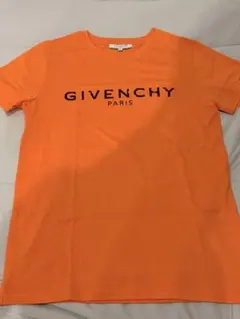 試着のみ GIVENCHY PARIS ロゴ 半袖Tシャツ オレンジのサムネイル