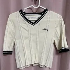 MOUSSY CROPPED KNIT Tシャツ