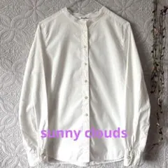 Sunny Clouds サニークラウズ レース襟白ブラウス M コットン 長袖のサムネイル