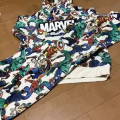 MARVEL キャラクター柄 パーカー上下140サイズ