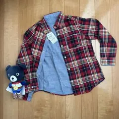 ★ダブルB★130★リバーシブル★チェックシャツ★ミキハウス★新品