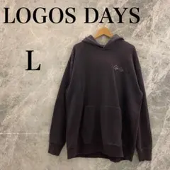 【美品】LOGOS DAYS パーカー フード L ブラウン 茶 メンズ