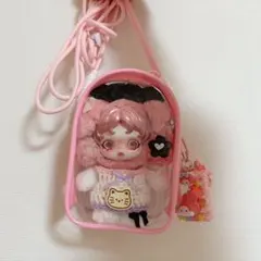 SKULLPANDAぬいぐるみ用 透明保護ケースセット（大容量タイプ） ピンク