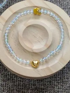 マグネット式 ブレスレット 推しカラー 黄色 華奢 ハート