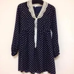 イーハイフン＊ドット柄ワンピース