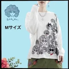 (b-650) scolar スカラー柄 ジャガード ロングTシャツ Mサイズ