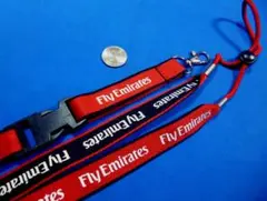 Fly Emirates エミレーツ航空純正品ネックストラップ赤黒　正規品のサムネイル