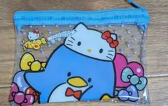 ハローキティ タキシードサム フラットポーチ 50周年