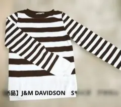 【極美品】J&M DAVIDSON ストライプニットセーター　Sサイズブラウンのサムネイル
