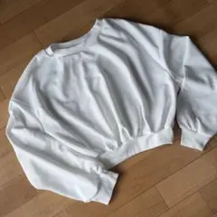 EMERY ROSE 白 長袖 クロップドトップ S