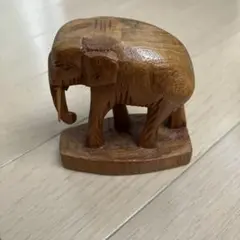 木彫　象　置物　彫刻