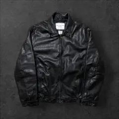 レザードリズラーA2フライトXLブラックシングルライダース短丈y2kジップアップ