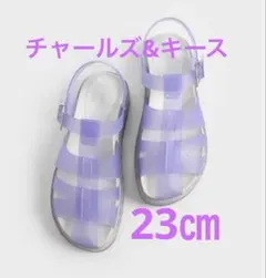 チャールズ　& キース　トランスルーセント　ケージド　サンダル　パープル　23のサムネイル